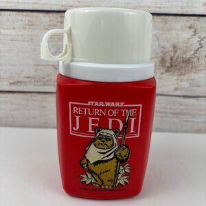 Star Wars Thermos Return Of The Jedi Ewok Red Plastic 1983